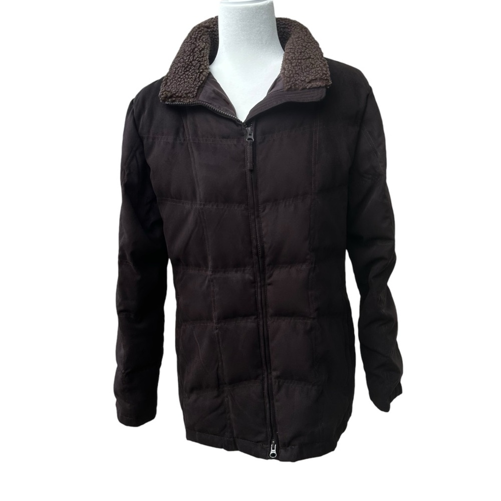 L.L.bean vintage chore barn coat down filled women size large chocolate brown
